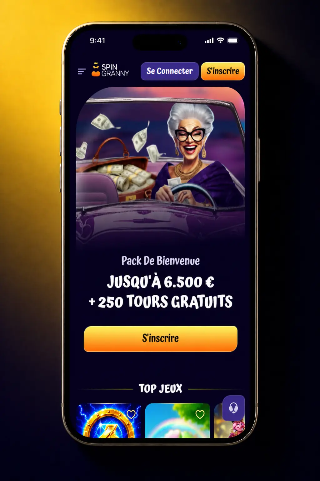 Inscription sur Spingranny : Étape 1